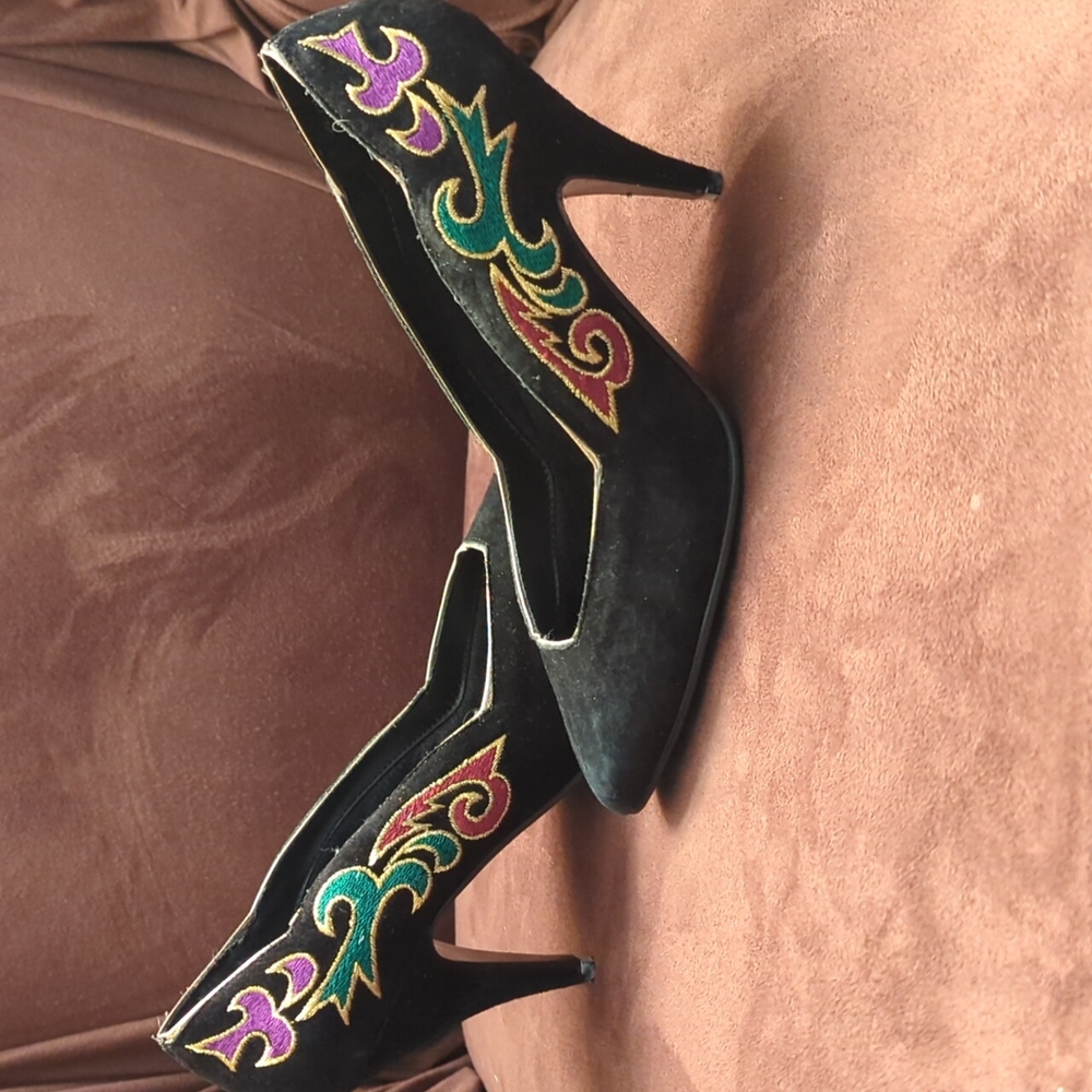 Black suede shoes